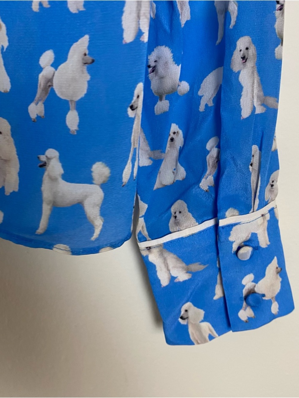 Alice + Olivia "Zimmer" Poodles ruffle blouse S - Picture 9 of 16